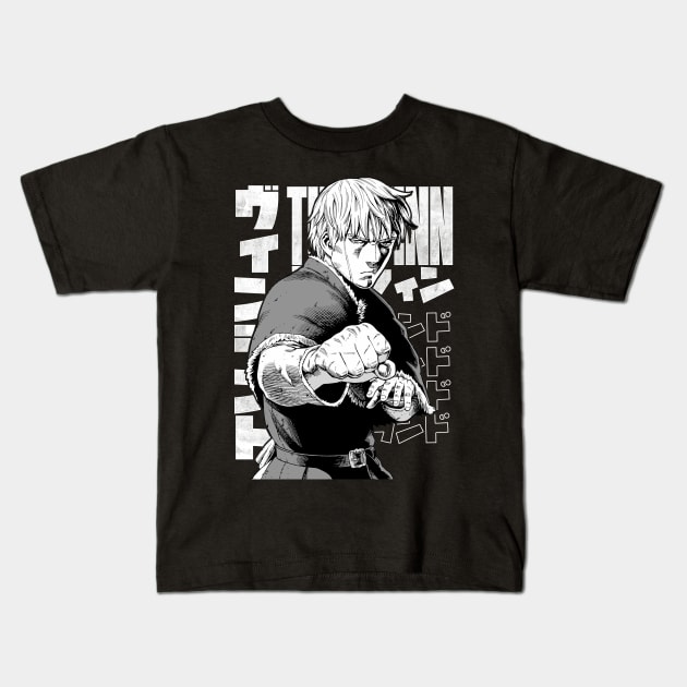 Vinland Saga Thorfinn Kids T-Shirt by KokkaiBlack